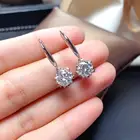 Серьги-подвески inbeaut из серебра 925 пробы, с муассанитами, всего 2 карата, с бриллиантами