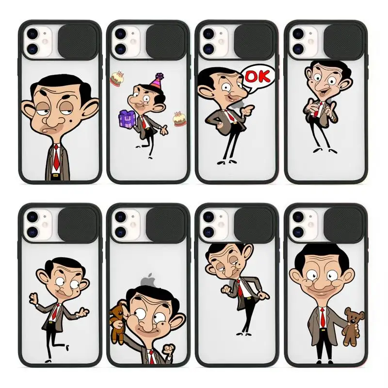 

Mr.Bean cute funny cartoon Phone Case Transparent for iPhone 7 8 11 12 se 2020 mini pro X XS XR MAX Plus
