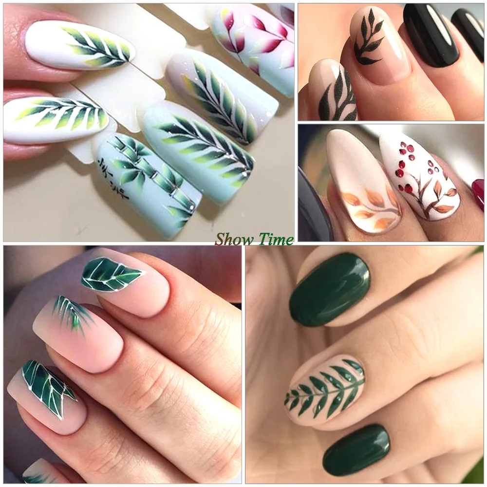 

68 Sheets Nail Stickers Set Mixed Flamingo Floral Geometric Nail Art Water Transfer Decals Sliders Flower Leaves Nail Accesoires
