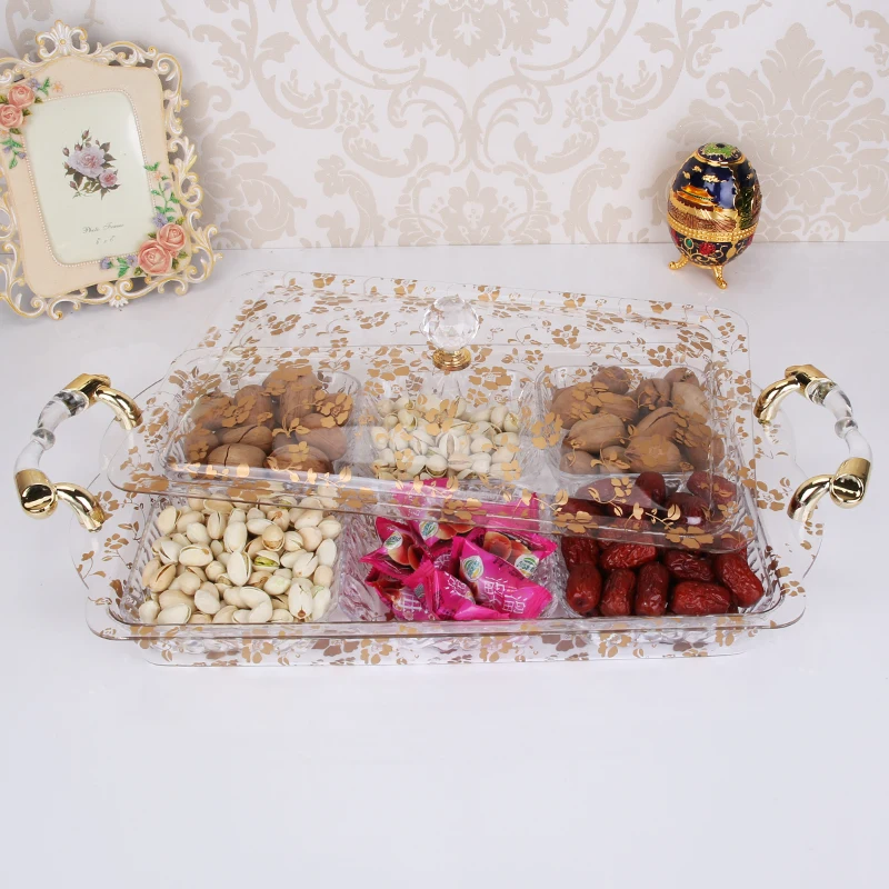 Золотистая золотистая прозрачная крышка для фруктовой коробки Европейский