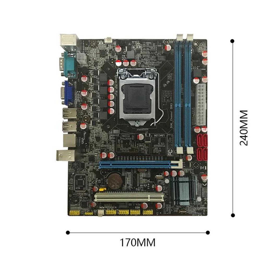 Intel H55 Socket LGA 1156 Motherboard M ATX 1333 1600 8GB 2 DDR3 For Xeon i3 i5 i7 Running P55 LGA1156 REV M3