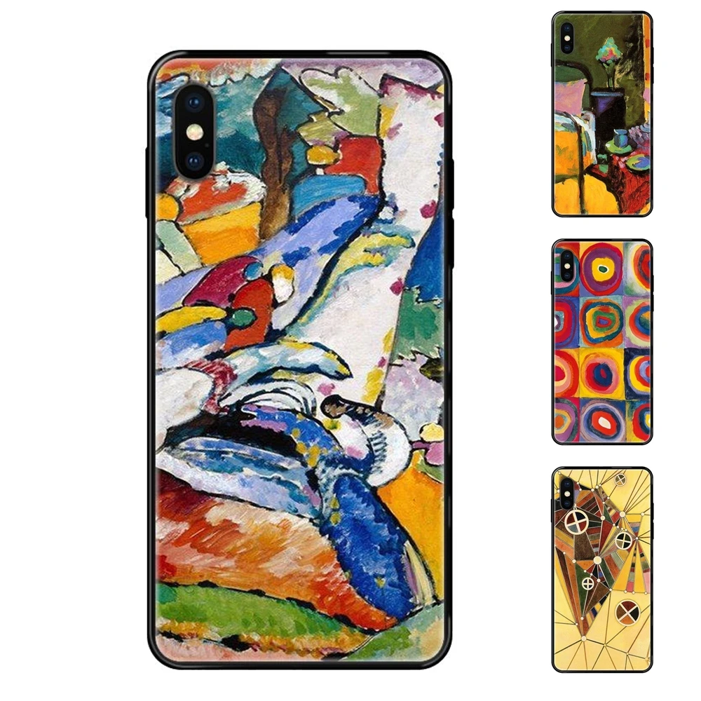 Черный мягкий ТПУ Новый стиль Уникальные миры красивый абстрактный канданинский