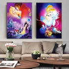 Disney мультфильм Белоснежка Золушка Принцесса аниме плакаты принты настенные картины Искусство Холст Картина для Hoom Декор Куадрос