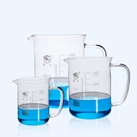 400 500 600 800 1000ml labotatory borosilicate 3 3 glass beaker with handle lab scale measuring cup