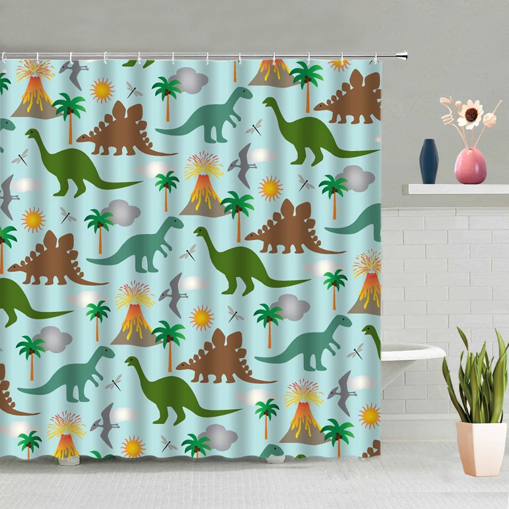 Куртка с принтом &quotдинозавр&quot Детская душевая занавеска Милая зимняя одежда