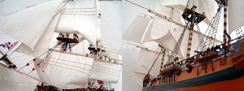 40 см парусная лодка 3D бумажная модель британская Клеопатра задняя 1:96 трехмерная