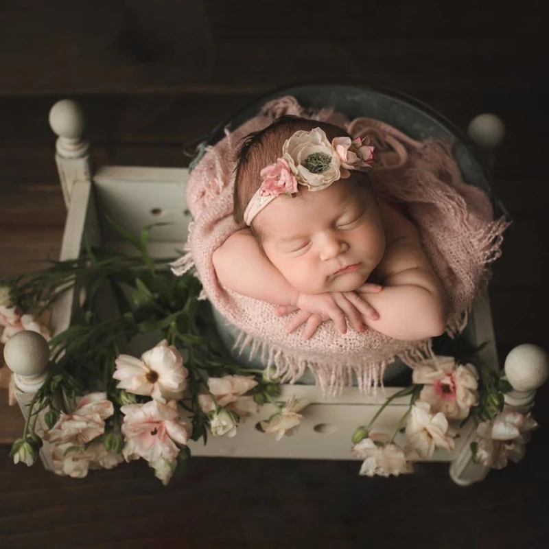 

Newborn Posing Wood Bed Sofa Baby Photo Shooting Props Crib Infant Photograph Photography Accessories