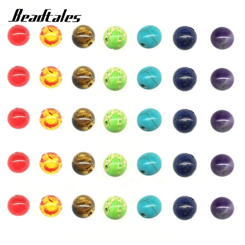 Beadtales 1 набор 8 мм бусины из натурального камня Круглые с тигровым глазом для