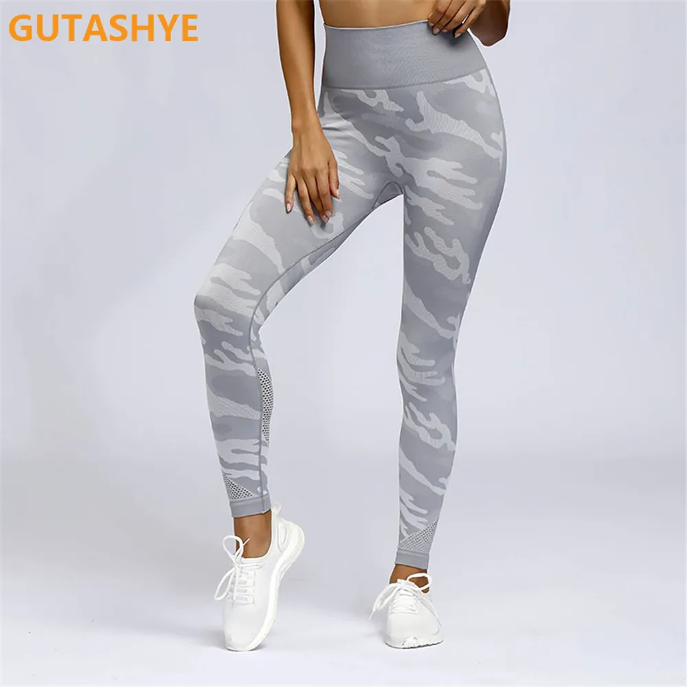 Женский Камуфляжный костюм для йоги спортивная одежда спортивный укороченный