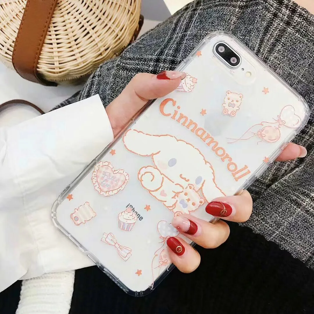 Милый мультфильм ЯПОНИЯ Sanrio Purin Soft oroll мягкий чехол для телефона iphone 11 Pro Max X XS Xr 7 8 6 s Plus рельефная задняя крышка Coque