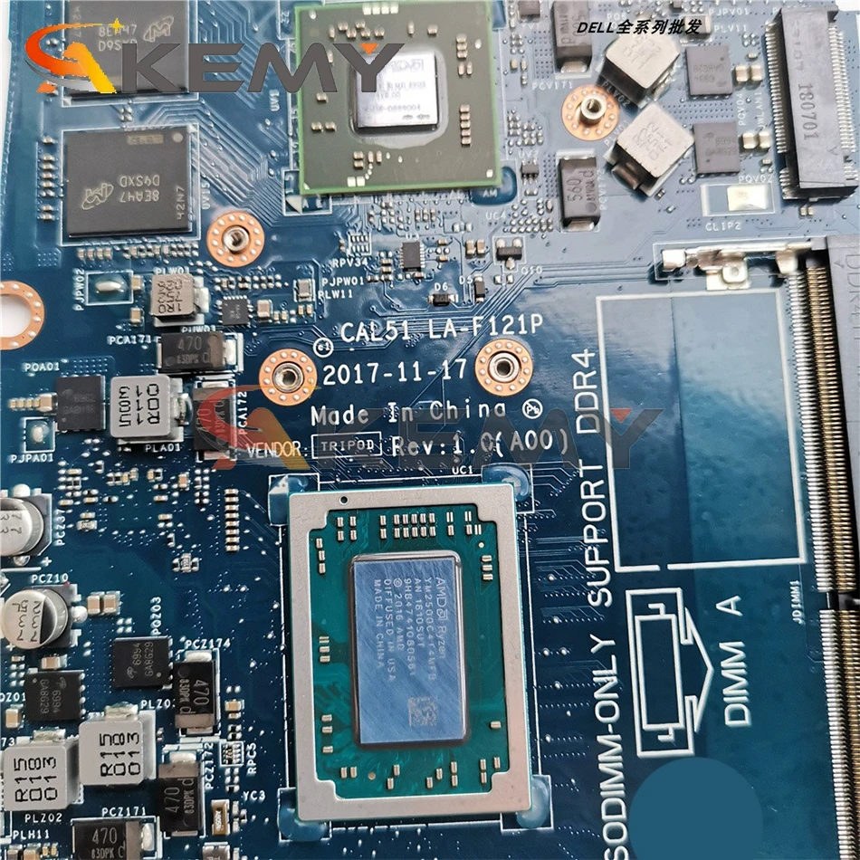 Akemy Новый Ryzen7 2700 R7 M460(2 ГБ) для Dell inspiron 5575 5775 материнская плата CAL51 LA-F121P CN-0P34C9 P34C9 100%