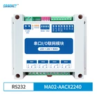 Сетевой модуль ввода-вывода Modbus RTU RS232 управление ввода-вывода с последовательным портом 2DI + 2AI + 4DO CDSENET MA02-AACX2240