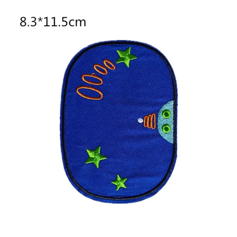 11Pcs Embroidered Fabric Cartoon Planet DIY Clothes Patches Hot Melt Back Adhesive for Kids Jeans Pants Repair Supply | Дом и сад