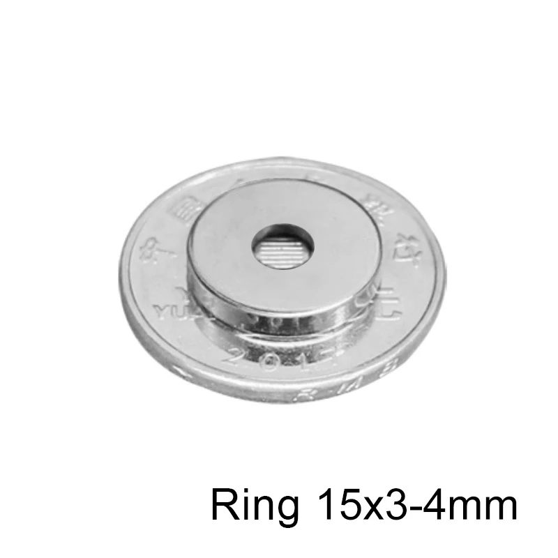 

5~500PCS 15X3-4 mm Disc Ring Magnet 15X3 mm Hole 4mm Small Round Magnets 15x3-4mm Neodymium Magnet 15*3-4 mm N35