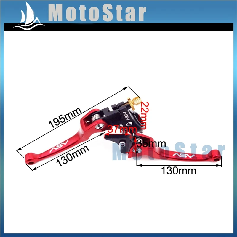 Красный тормозной рычаг сцепления для мотоцикла Pit Dirt Bike 50cc 110cc 125cc 140cc 150cc 160cc SSR