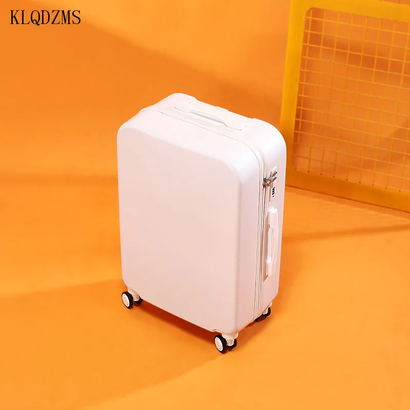 KLQDZMS  18’’20’’24’’26 Inch PC Wheeled Suitcase Trolley With Cosmetic Bag   ABS Colorful Hot Sell Women Rolling Luggage