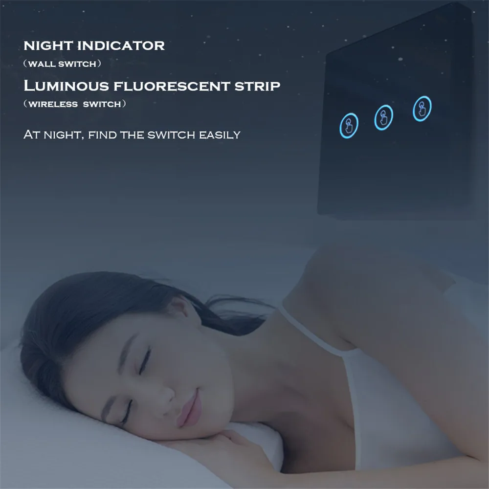 Умный беспроводной сенсорный выключатель 581 2/3 клавиши 433 МГц Радиочастотный