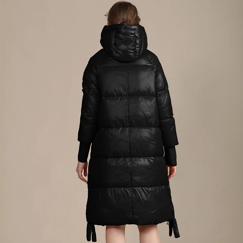 

2020 New Spring Trench Coat Long Women's Windbreaker Warm Women's Cotton Coat With hooded New Design Women Coat