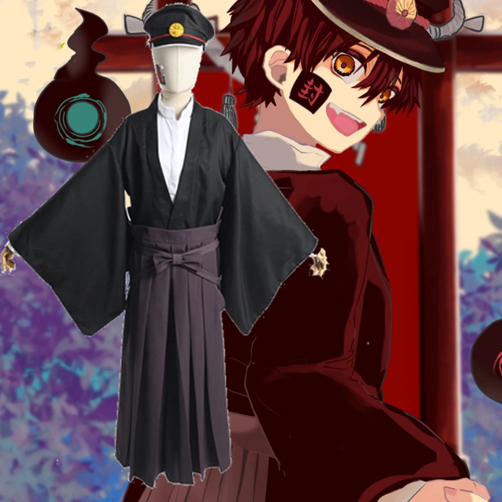 Аниме Косплей Костюм в туалетной обложке Jibaku Shounen Hanako-kun Yugi Tsukasa японское кимоно