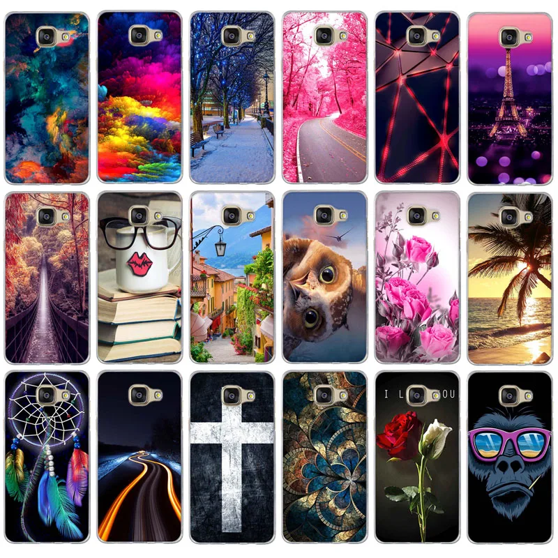 Чехол для Samsung Galaxy A5 2016 A510 мягкие чехлы из ТПУ с рисунком Пейзажа A5(2016) A510F защитный