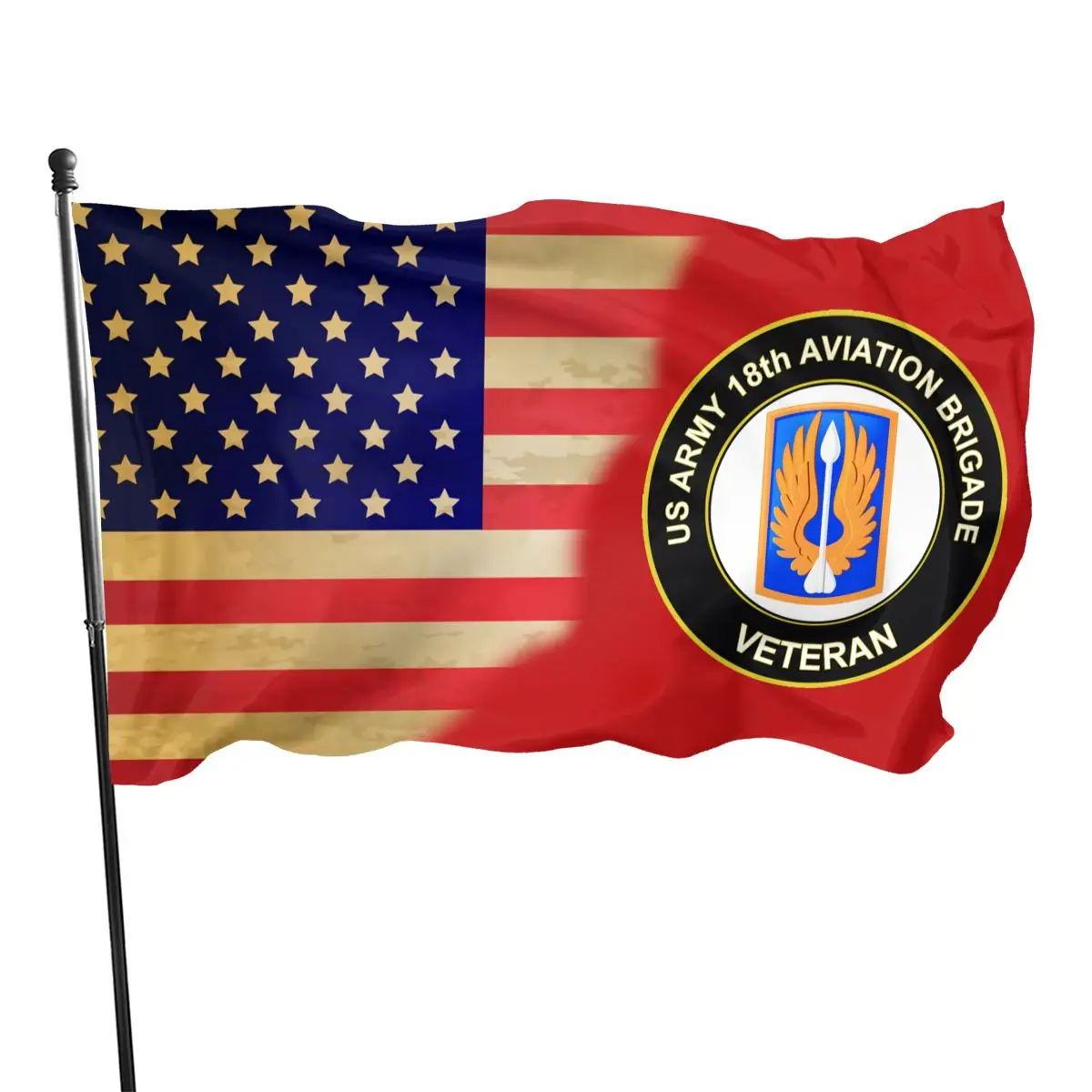 

U.S. Army 18th Aviation Brigade veteran flag 3x5 foot garden decoration indoor and outdoor decoration banner.