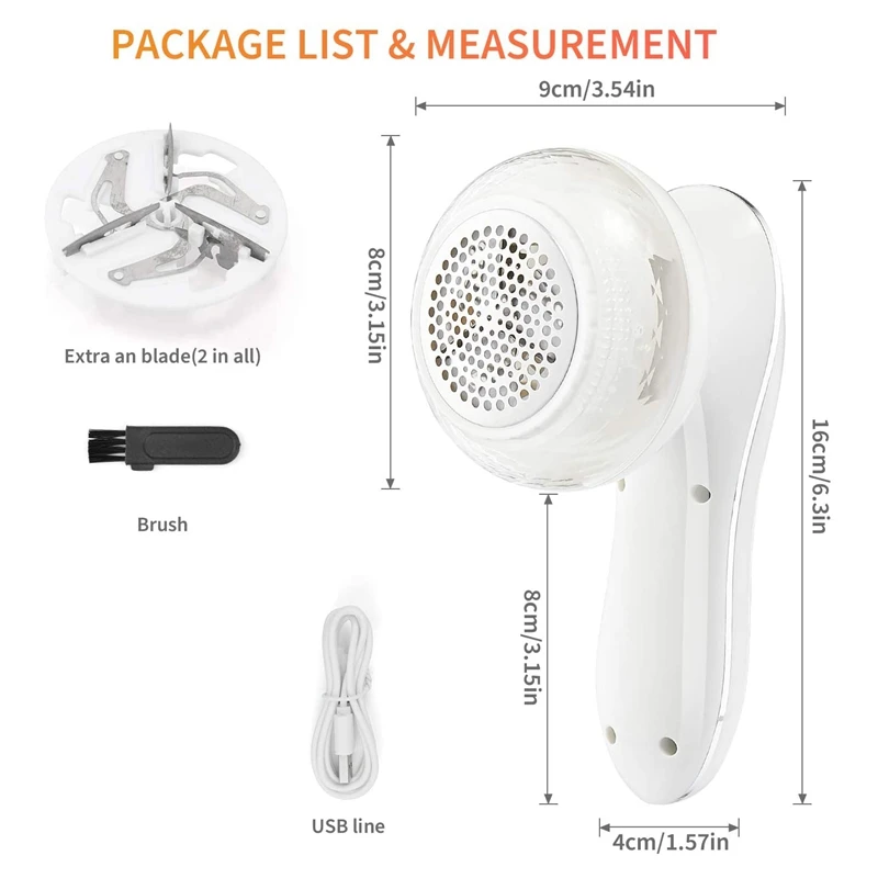

Electric Clothes Sweater Fabric Lint Remover,USB Furniture Upholstery Couch Bed Portable Fuzz Pill Shaver for Pet Hair