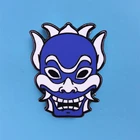 Аниме Аватар Appa and Aang, брошь в виде синего духа, булавки, эмалированные металлические значки, булавка для лацкана, броши, куртки, модные ювелирные аксессуары