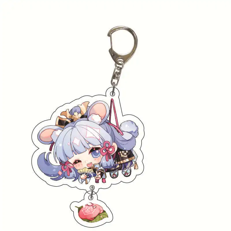 Хит продаж брелок для ключей с героями игры Genshin Impact Raiden Shogun Hutao kaedeхара Kazuha Xiao Yoimiya