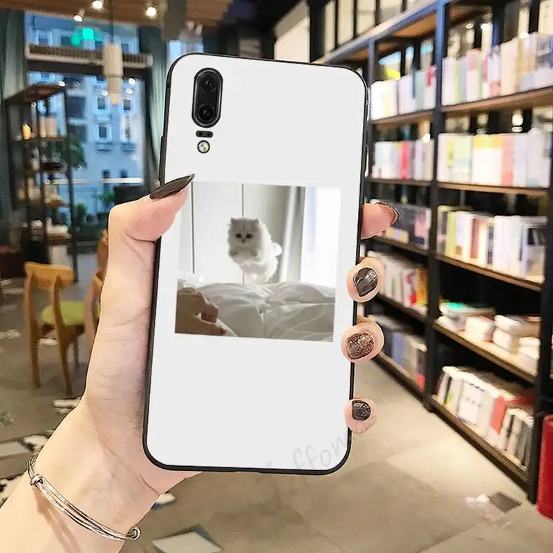 

Pink Aesthetic cute cat Phone Case For Huawei honor Mate P 10 20 30 40 Pro 10i 9 10 20 8 x Lite