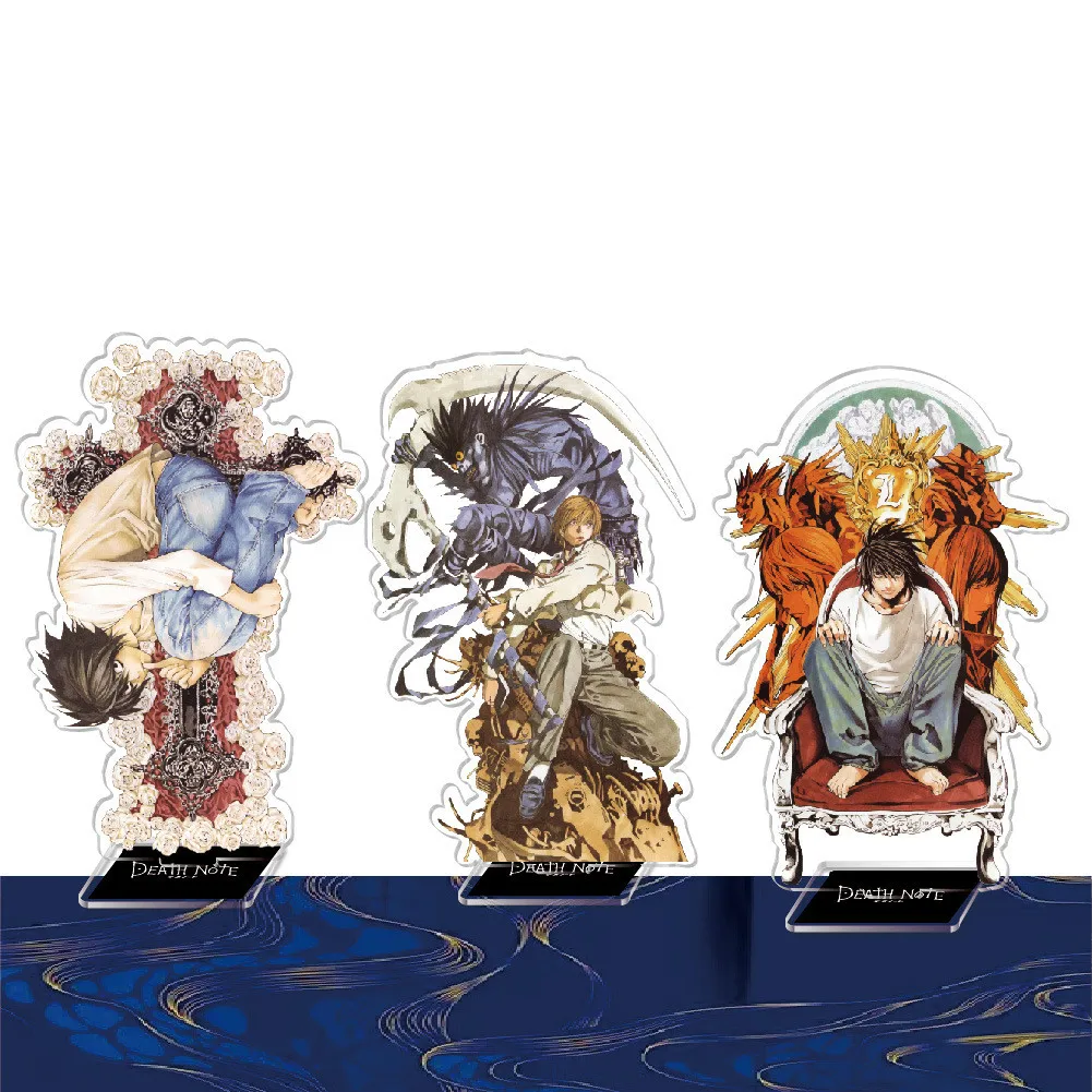 

DEATH NOTE Keychain Creative Cartoon Acrylic Stand Model Plate Desk Decor Standing Sign Fans Souvenir High Quality Ornaments New