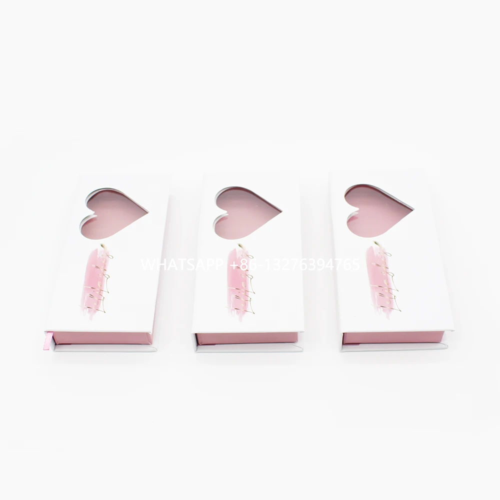 Романтичная коробка для норковых ресниц с окном в форме сердца Индивидуальная