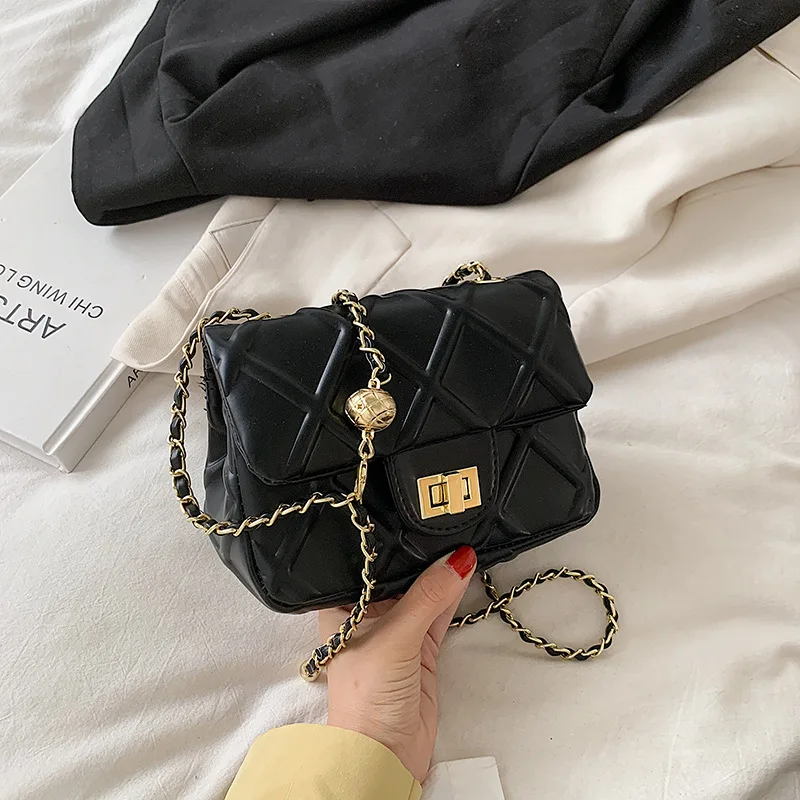 

Женская маленькая сумка Lingge, летняя модная дамская роскошная сумка-мессенджер, модная маленькая квадратная сумка на одно плечо с цепочкой, ...
