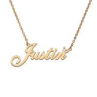 god with love heart personalized character necklace with name justin for best friend jewelry gift
