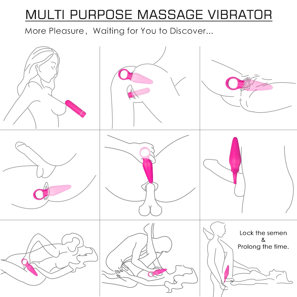 Кролик вибратор Анальная пробка вибраторы Стимулятор точки G секс игрушка для