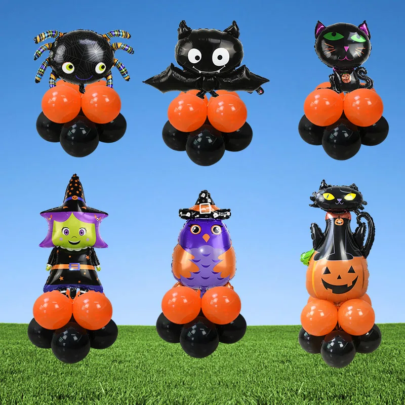 1 Set Halloween Foil Balloons Black Orange 10inch Latex Ballon Inflatable Globos Decor DIY Festival Party Supplies | Дом и сад