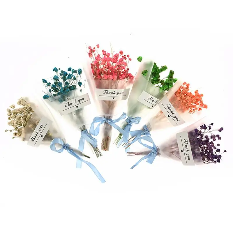 Мини Gypsophila Натуральные сушеные цветы День Святого Валентина свадебные украшения