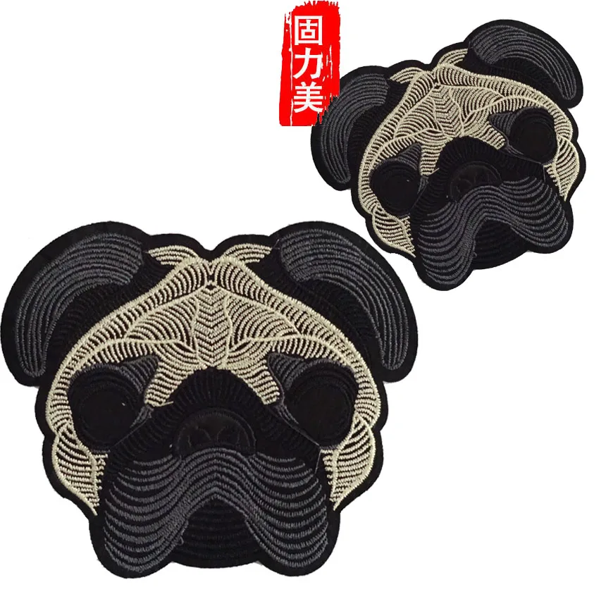 2 шт. нашивка с вышивкой в виде Милого Животного мопса собаки|Заплатки| |