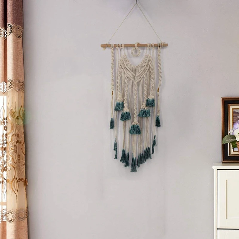 

Handmade Macrame Wall Hanging Woven Wall Art Macrame TapestryBoho Wall Decor Textile Wall hanging Chic Bohemian Home Geometric A
