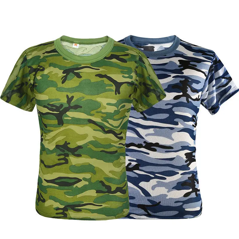 

Men's short sleeve T-shirt camouflage short-sleeved summer men's and women's physical training the labor insurance vest men's