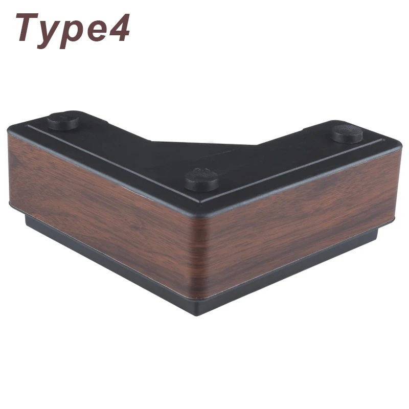 

1/4PCS L-Shaped Wood Grain Plastic Sofa Foot Heightening Foot Tea Table Foot TV Cabinet Foot Furniture Accessories