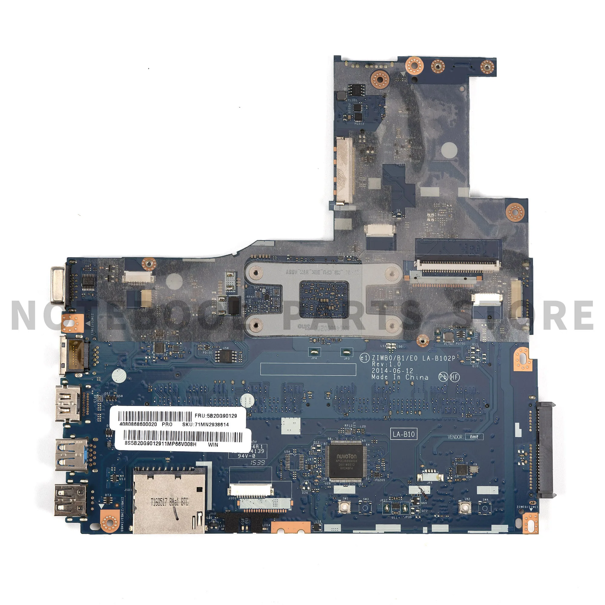 Материнская плата для ноутбука Lenovo B50-30 Laptop N3540 CPU ZIWB0/B1/E0 REV: 1 0 LA-B102P 5B20G90129 полностью