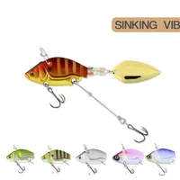 44mm136g vib metal fishing bait with treble hook sequin wobblers shot crankbaits long hook sinking spinner bass fishing tackle