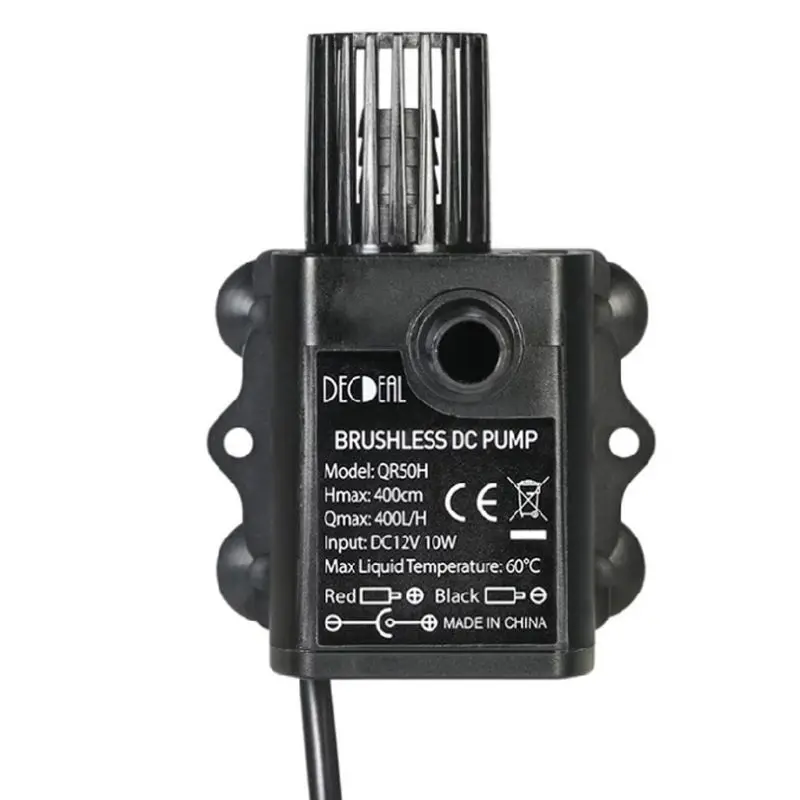 

USB Mini Submersible Pump DC12V 10W Flow Adjustment Function 400L/H Lift 4.5m
