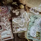 10 шт.лот Скрапбукинг Бумажные листья растения кружевной материал бумага белая кружевная бумага винтажные декоративные поделки фотоальбомы
