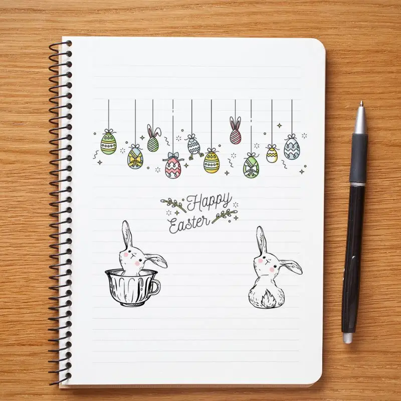 

Easter Pendant Egg Bunny Silicone Clear Seal Stamp DIY Scrapbooking Emboss Album