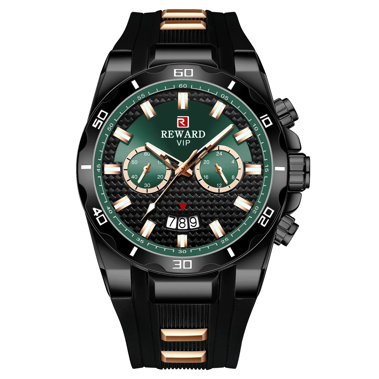 

Luxury Multifunction Watch Luminous Sports Men's Watches Waterproof Quartz Watch Fashion Silicone Five-pin relogio masculino