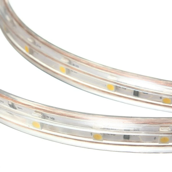 Водонепроницаемый IP67 SMD 3528 Светодиодный ленточный веревочный светильник, для рождественской вечеринки, для улицы, AC 220 В, гибкий ленточный светильник для внутреннего и наружного украшения