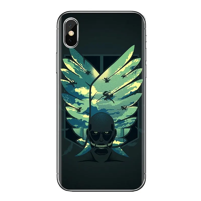 Чехол из ТПУ для iPhone XS Max XR X 4 4s 5 5S 5C SE 6 6S 7 8 Plus samsung Galaxy J1 J3 J5 J7 A3 A5 Attack on Titan Wings Libert Logo |