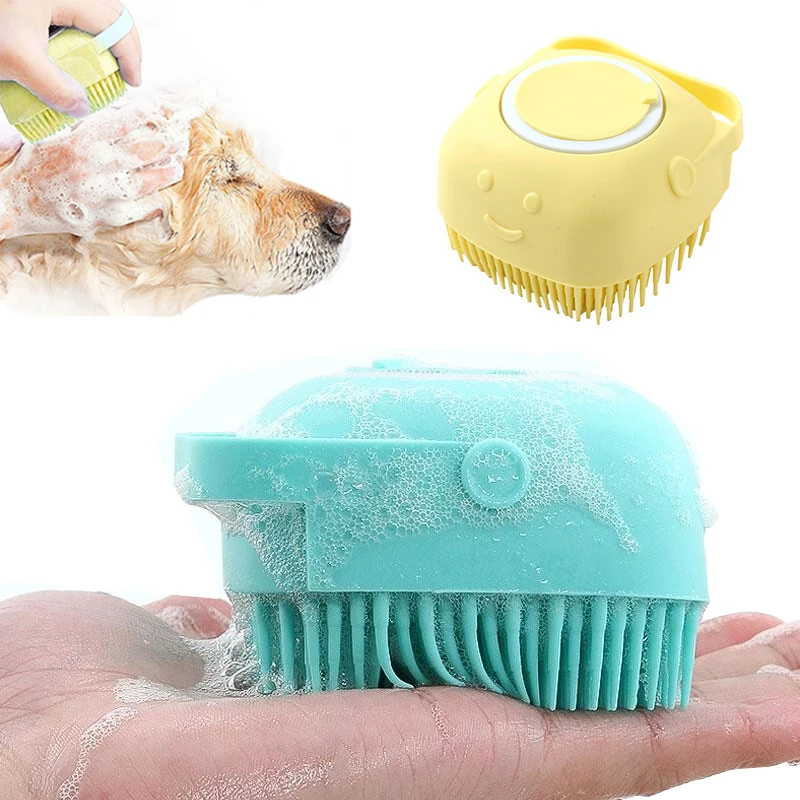 

Новая женская щетка для ванны, Массажная щетка с мылом и шампунем, мягкая силиконовая перчатка, инструменты для мытья лап собак и кошек