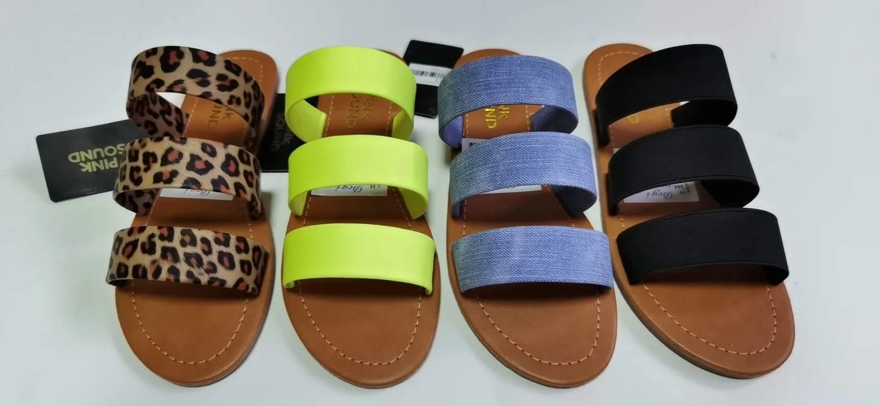 

Cavans Candy-colored Straps Slippers 2020 Women Home Flip Flops Casual Shoes Slides Leopard Flat Outdoor Wild Jeans Sandals
